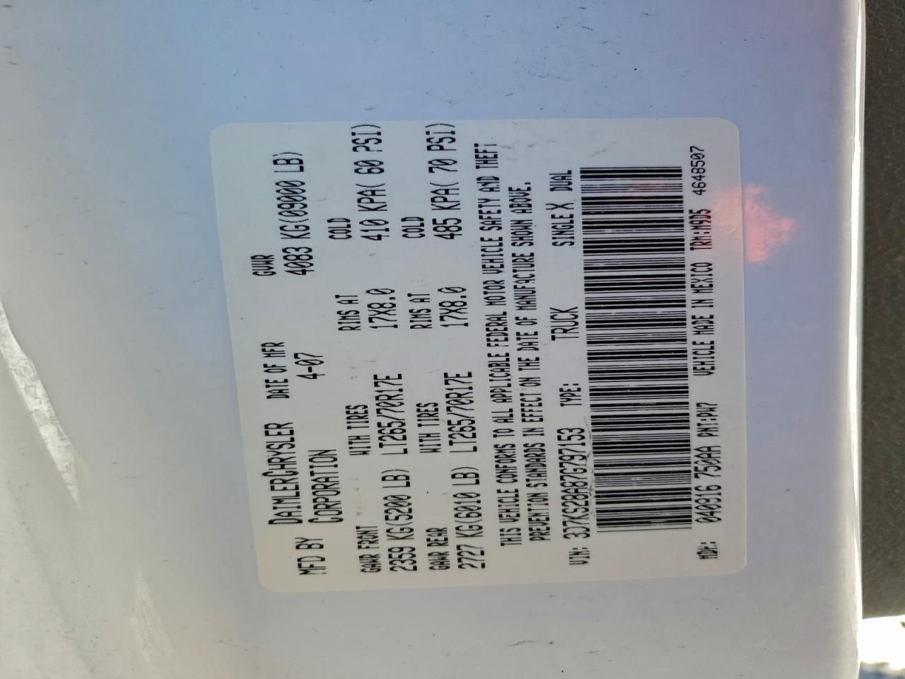 2007 Dodge RAM 2500 ST