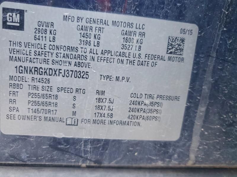 2015 Chevrolet Traverse lt