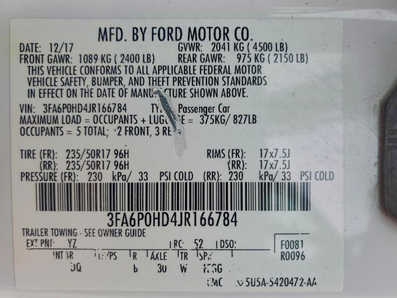 2018 Ford Fusion se