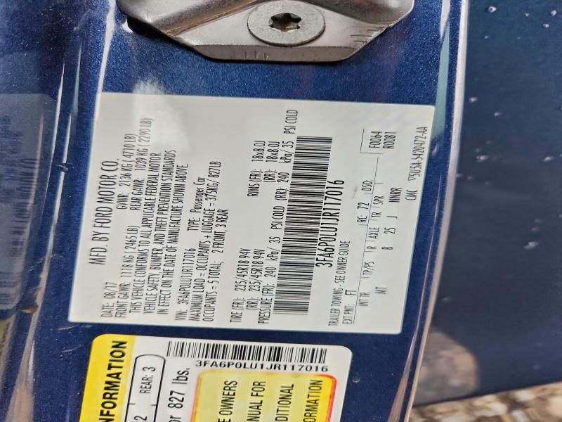 2018 Ford Fusion se Hybrid