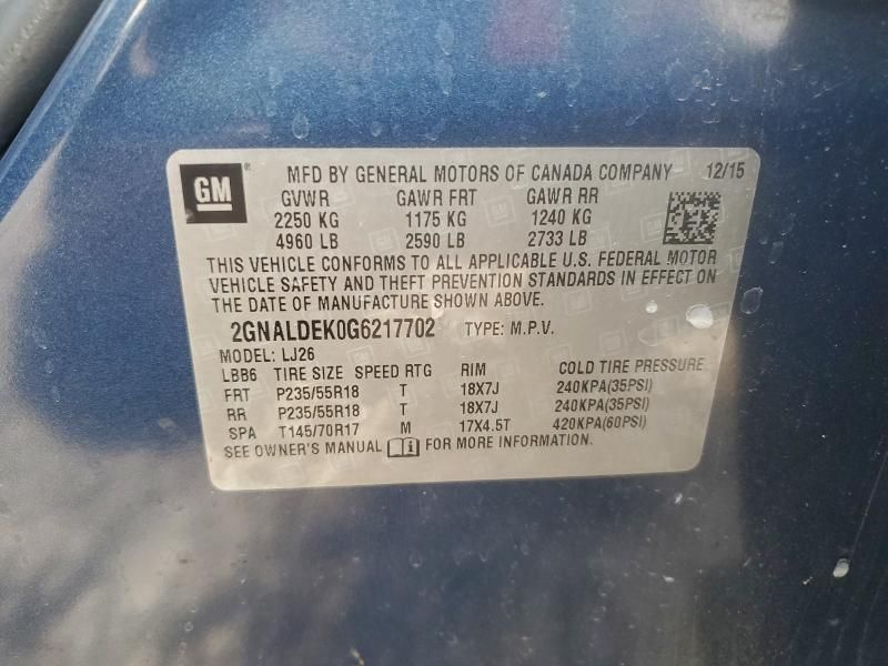 2016 Chevrolet Equinox ltz