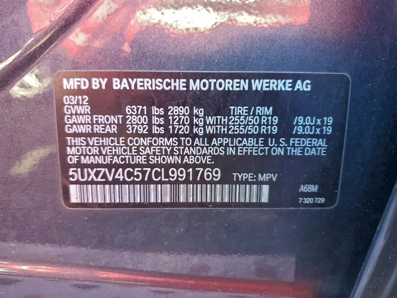 2012 BMW X5 Xdrive35i