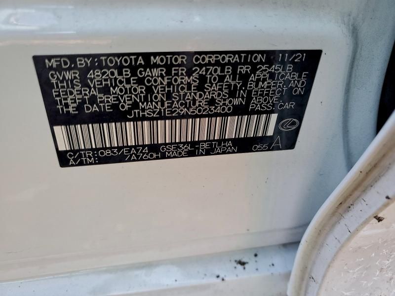 2022 Lexus Is 350 f Sport