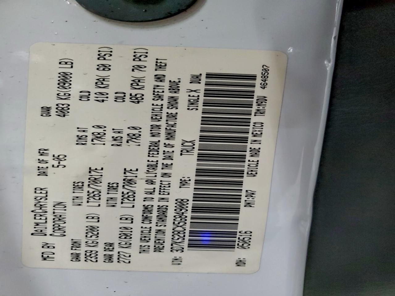 2005 Dodge Ram 2500 st