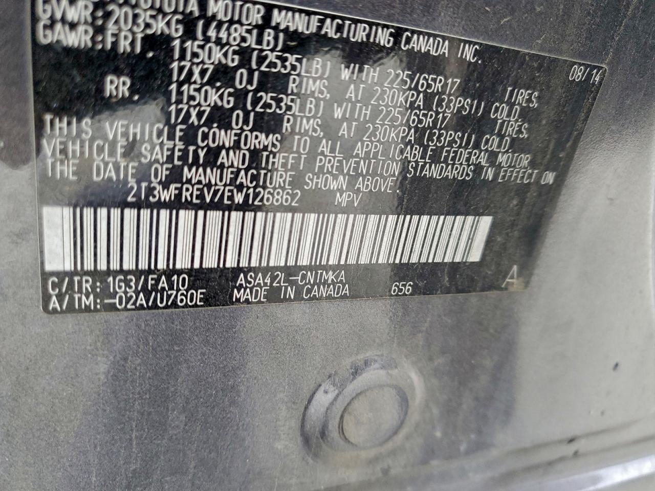 2014 Toyota Rav4 xle