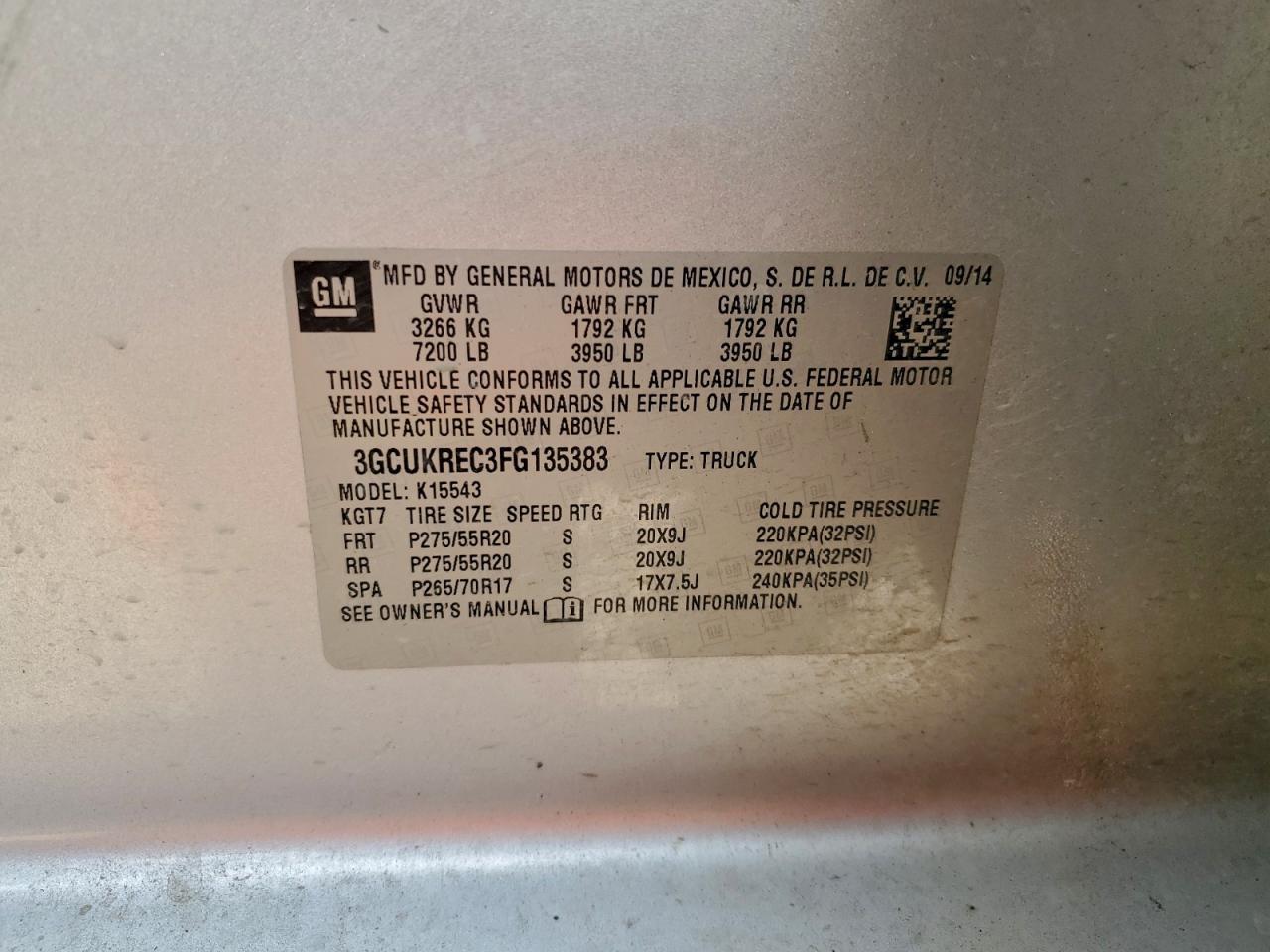 2015 Chevrolet Silverado K1500 LT