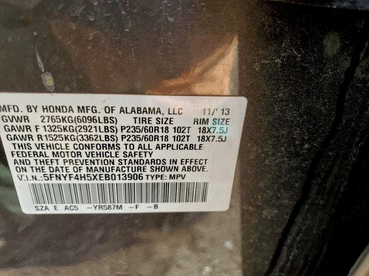 2014 Honda Pilot exl