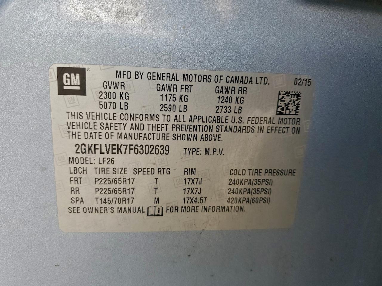 2015 GMC Terrain sle