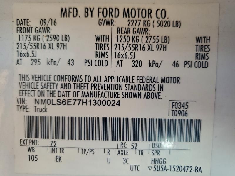 2017 Ford Transit Connect Delivery Van