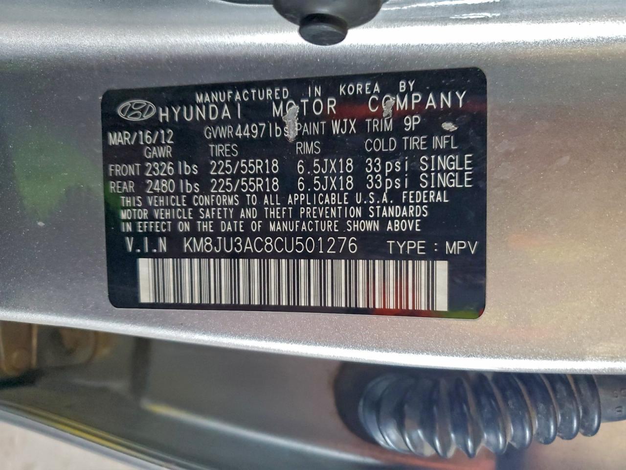 2012 Hyundai Tucson gls