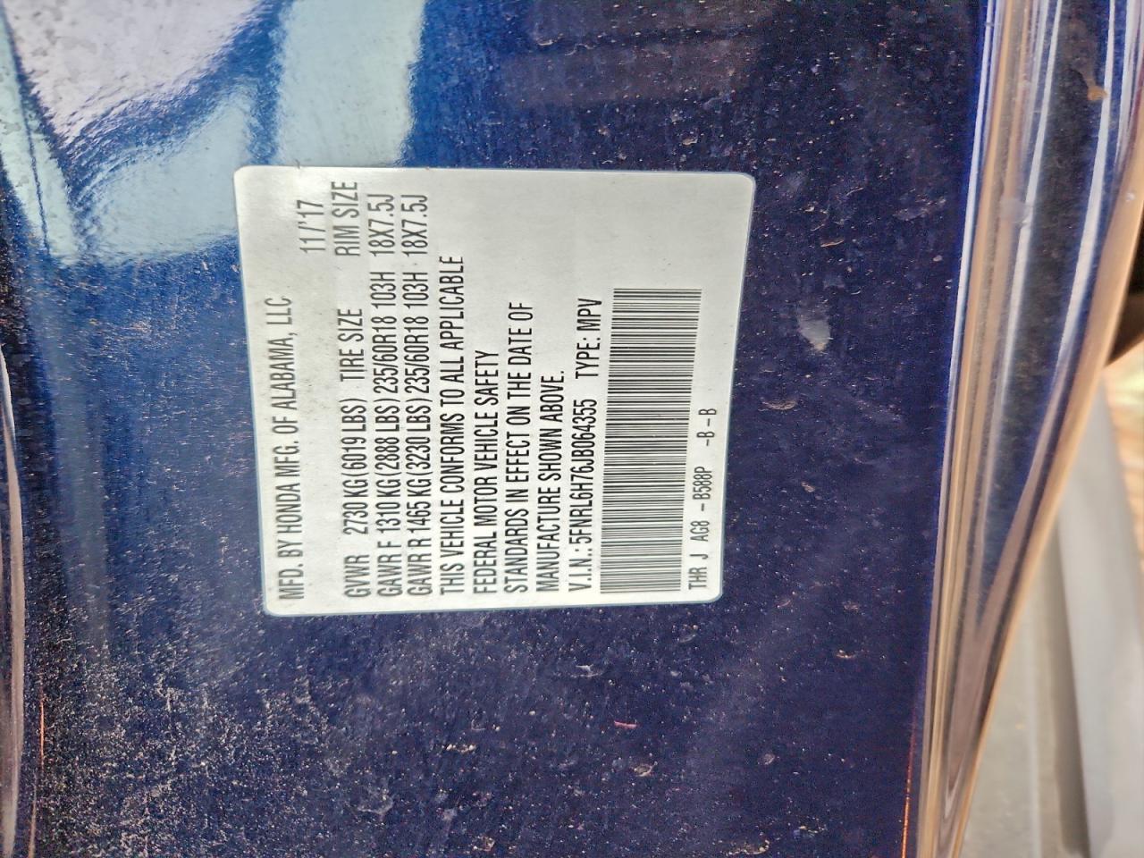 2018 Honda Odyssey exl