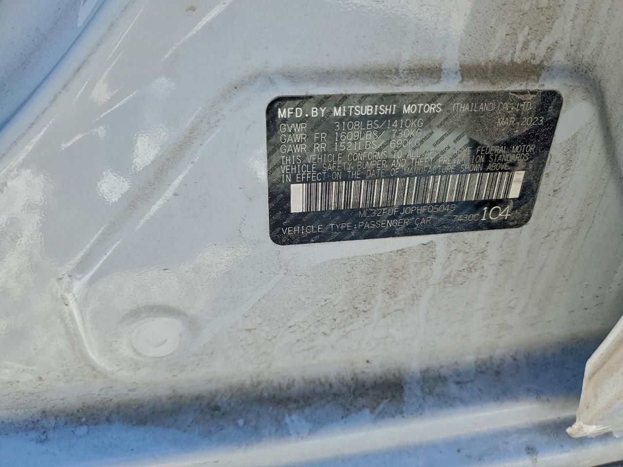 2023 Mitsubishi Mirage G4 es