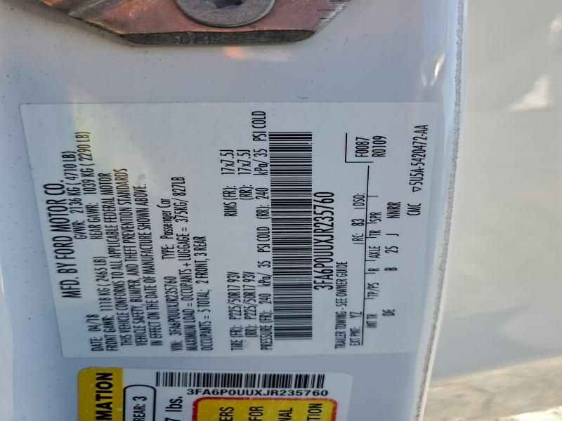 2018 Ford Fusion s Hybrid