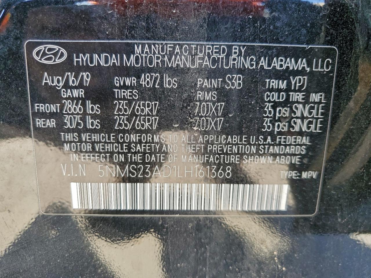 2020 Hyundai Santa fe se