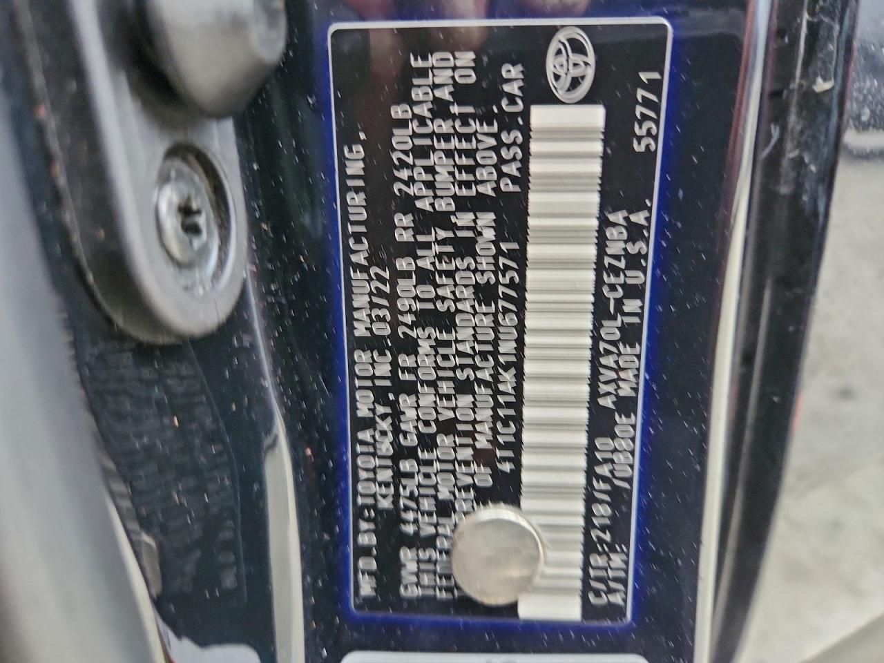 2022 Toyota Camry le