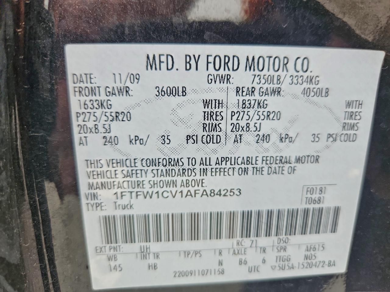 2010 Ford F150 Supercrew