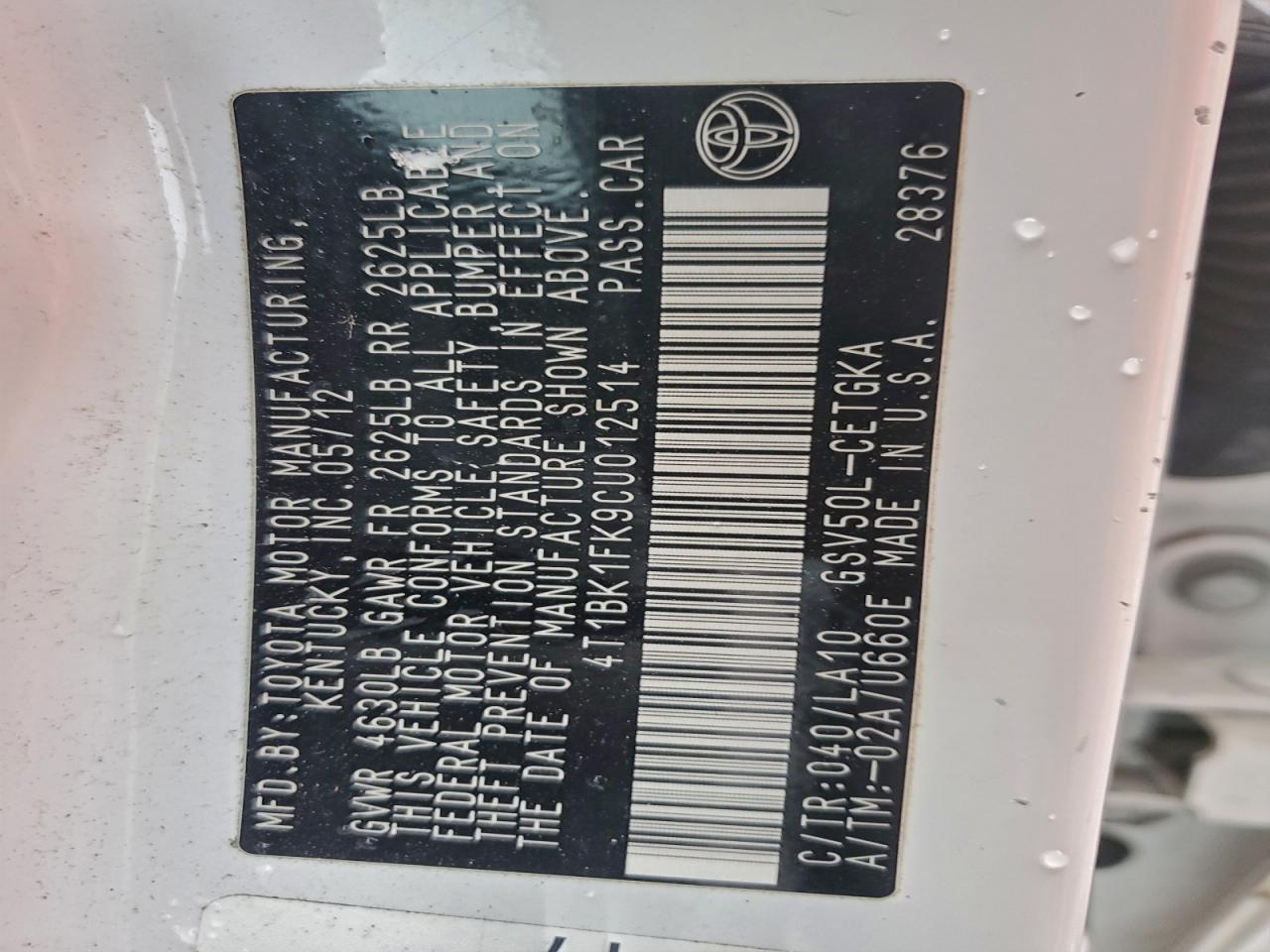 2012 Toyota Camry se