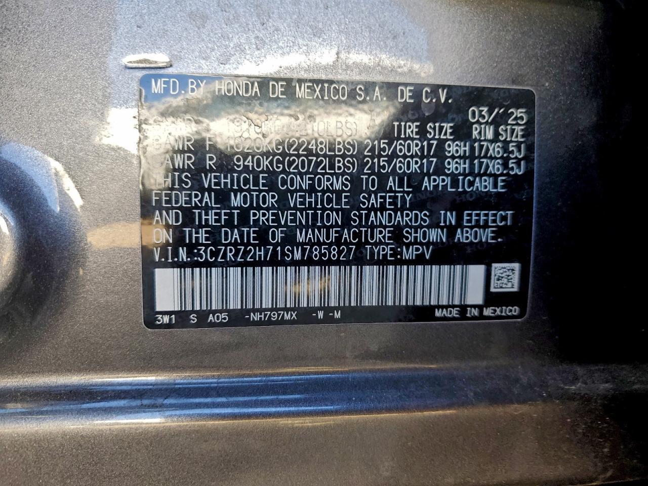 2025 Honda Hr-v exl