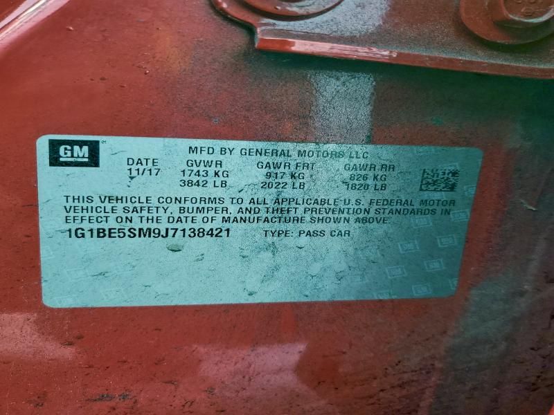 2018 Chevrolet Cruze lt