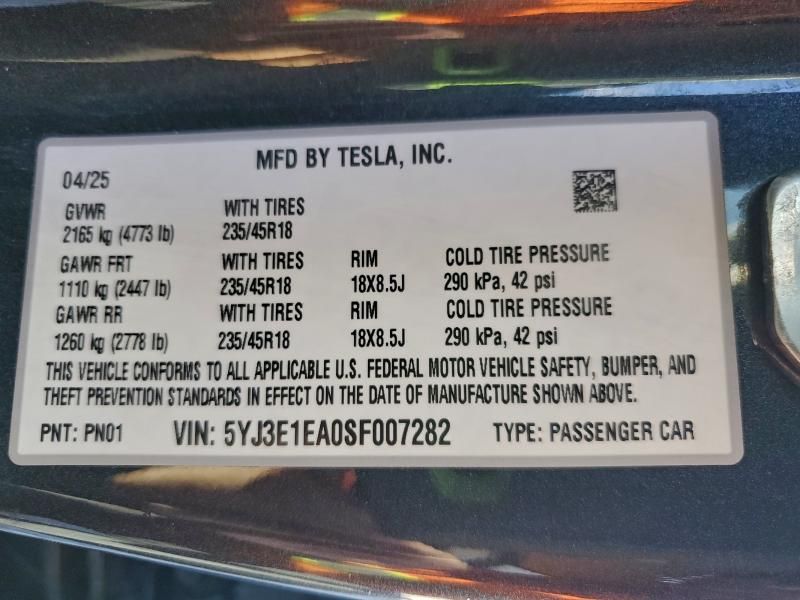 2025 Tesla Model 3