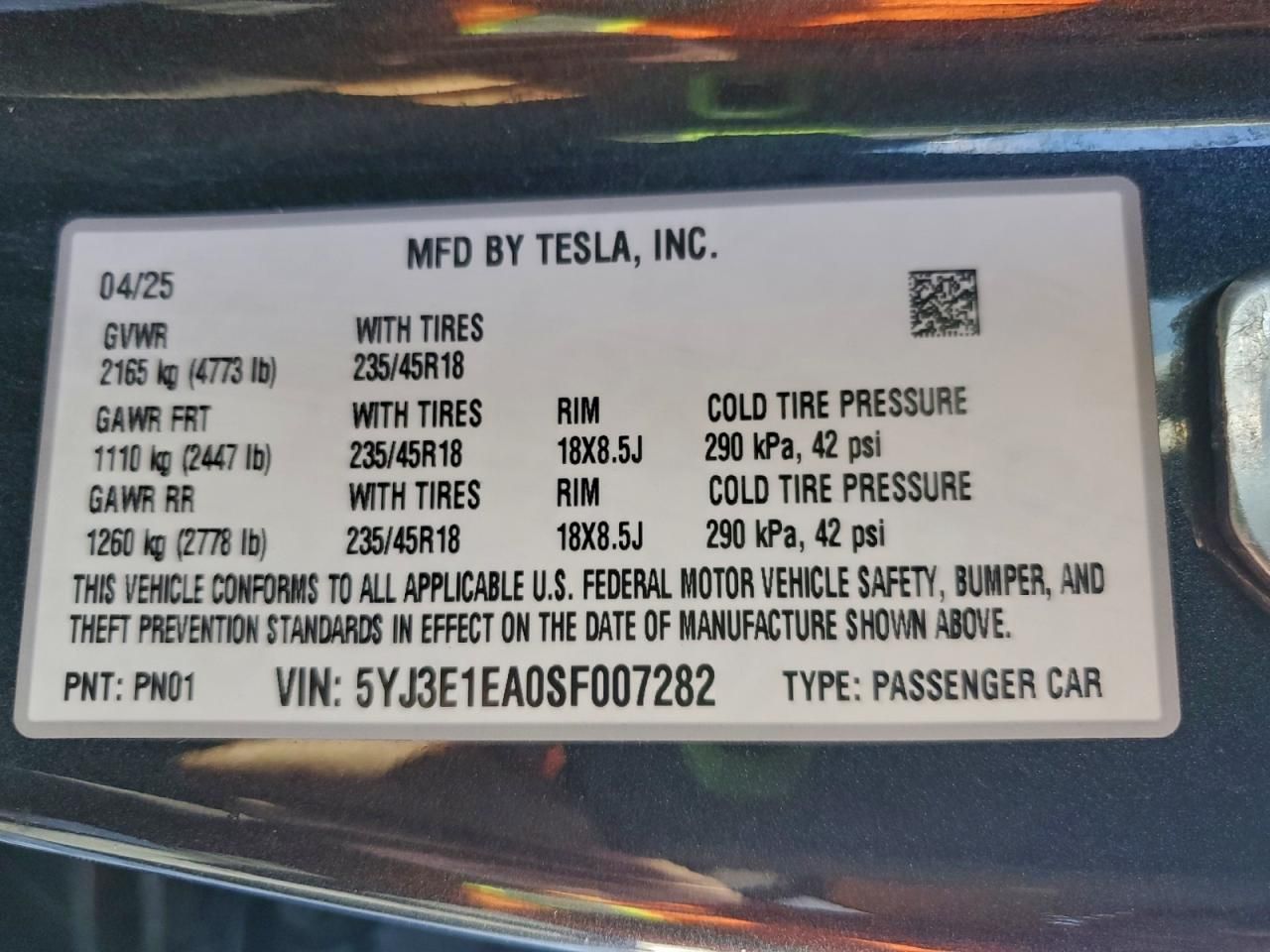 2025 Tesla Model 3