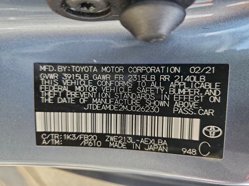 2021 Toyota Corolla le