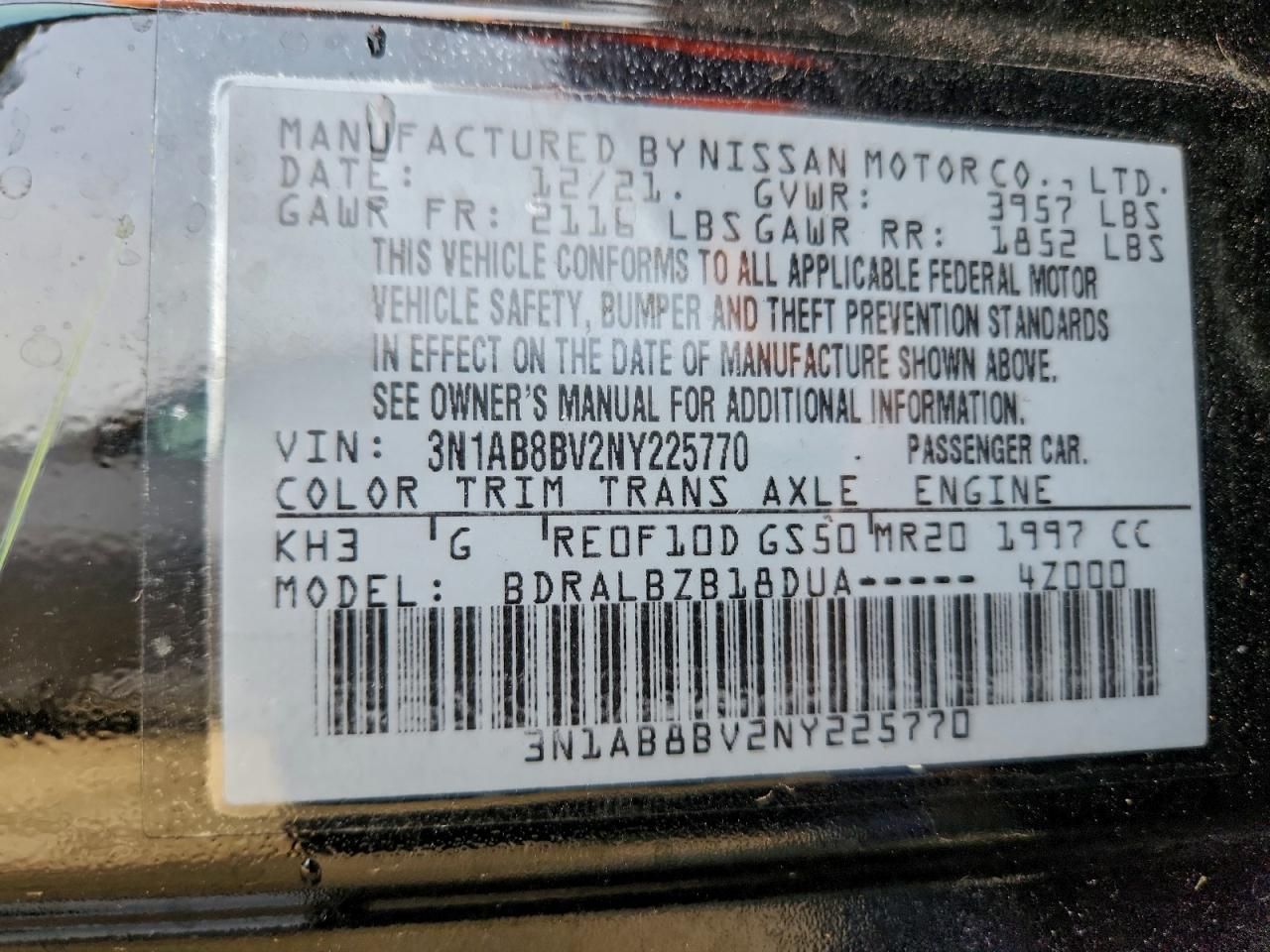 2022 Nissan Sentra s