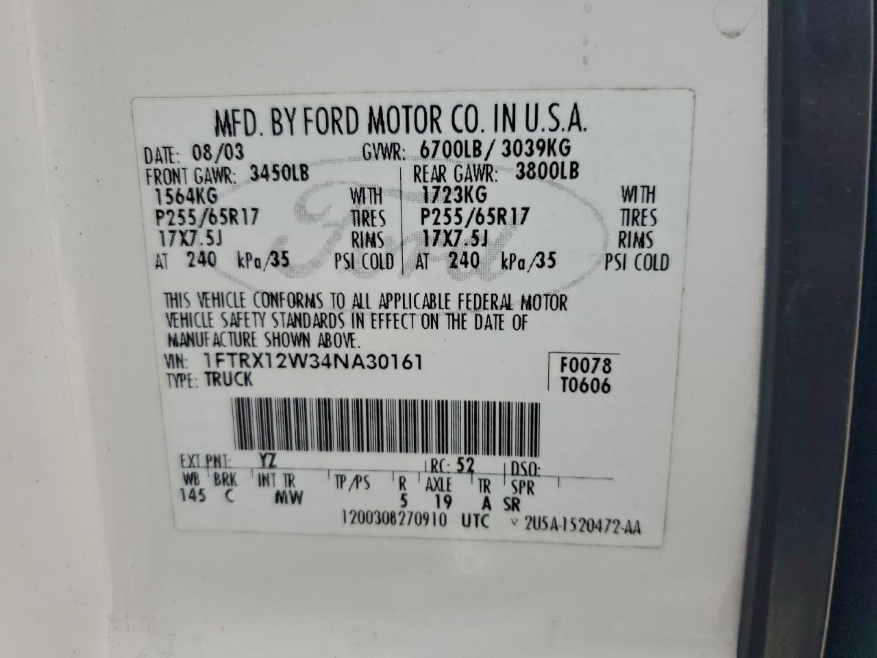 2004 Ford F150