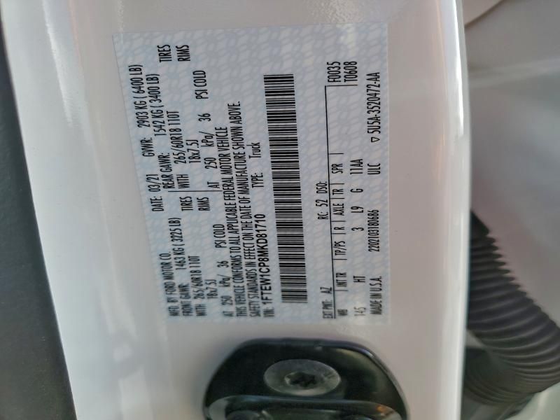 2021 Ford F150 Supercrew