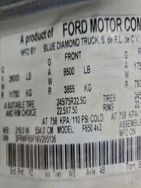 2006 Ford F650 Super Duty Rollback Truck