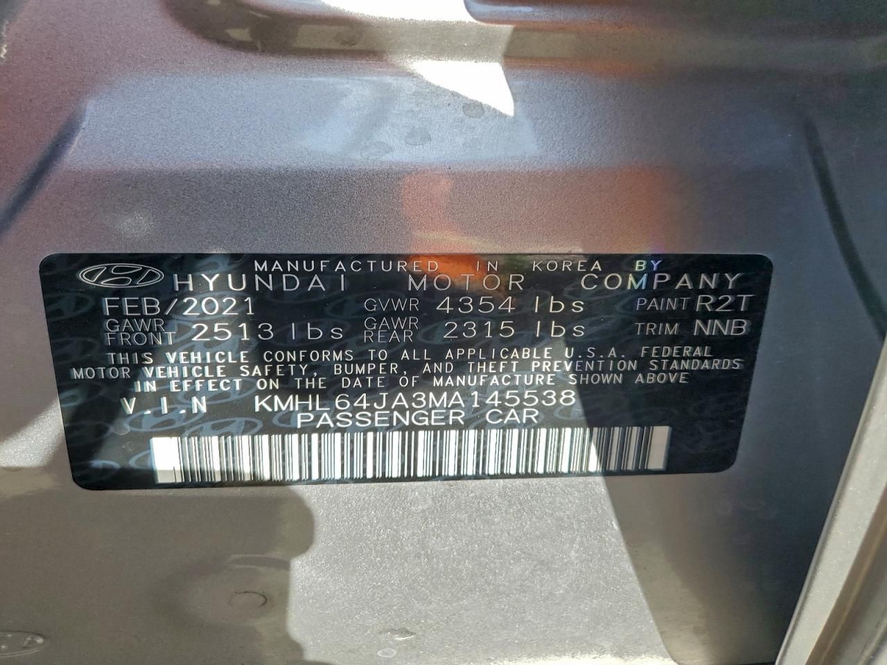 2021 Hyundai Sonata sel