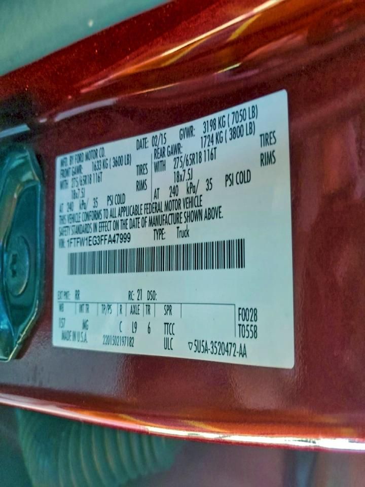 2015 Ford F150 Supercrew