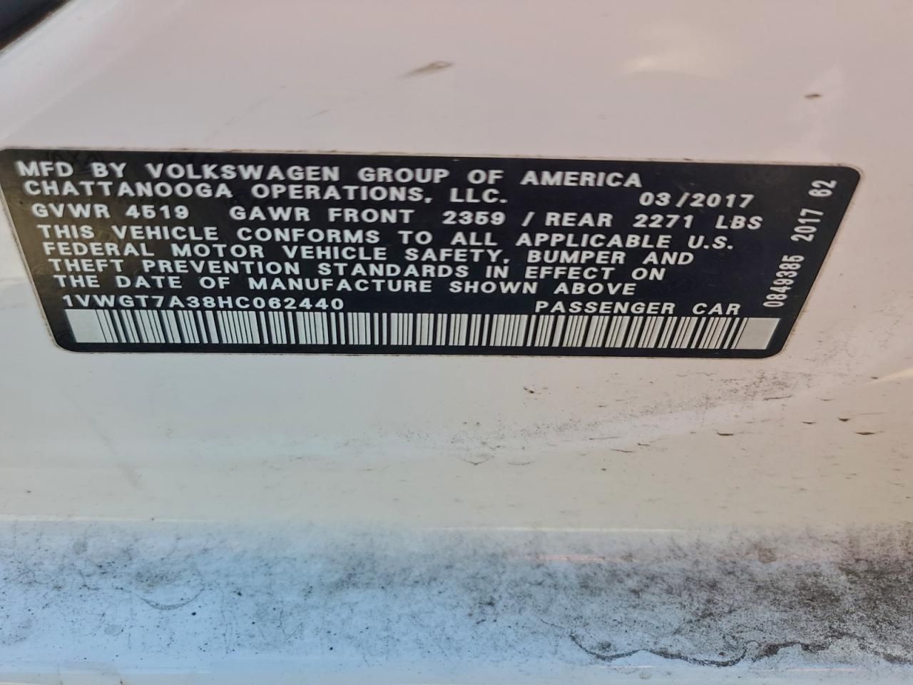 2017 Volkswagen Passat se