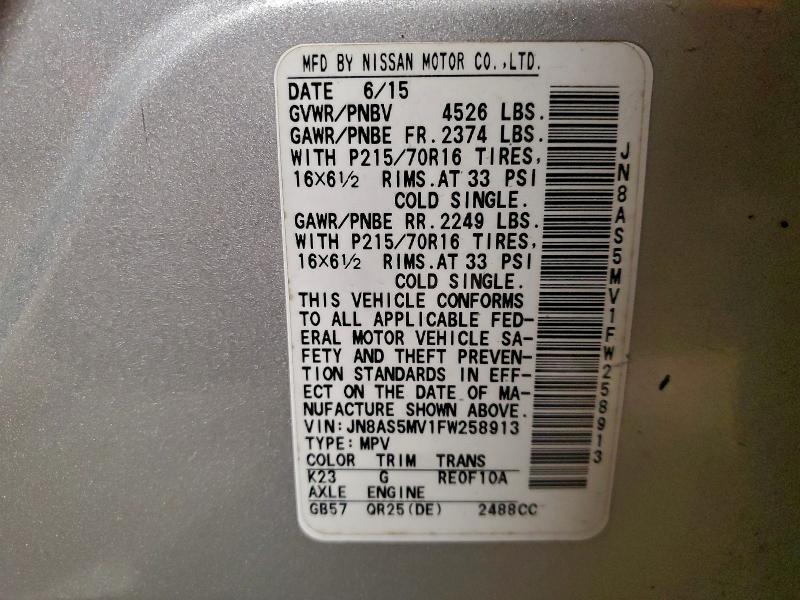 2015 Nissan Rogue Select s