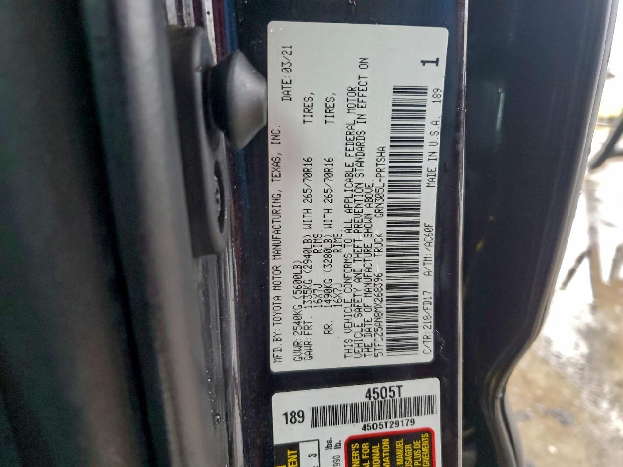 2021 Toyota Tacoma Double cab