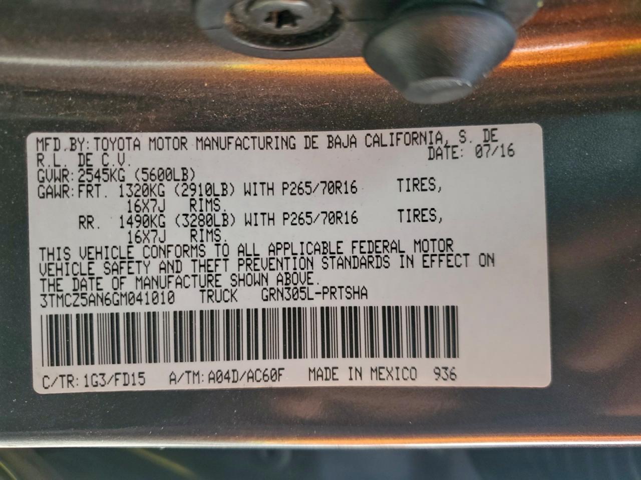 2016 Toyota Tacoma TRD OFF-Road