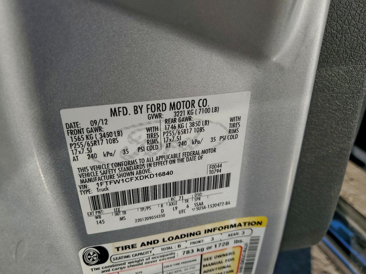 2013 Ford F150 Supercrew