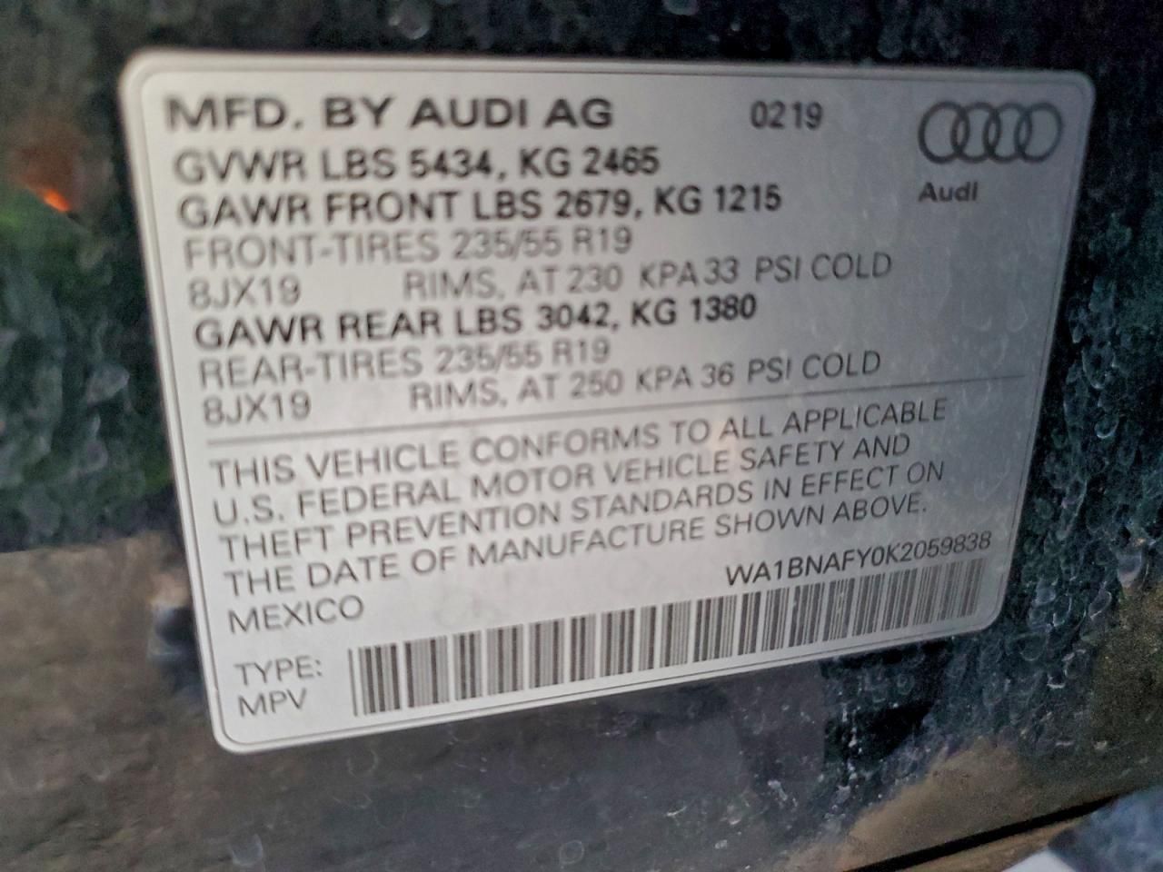 2019 Audi Q5 Premium Plus