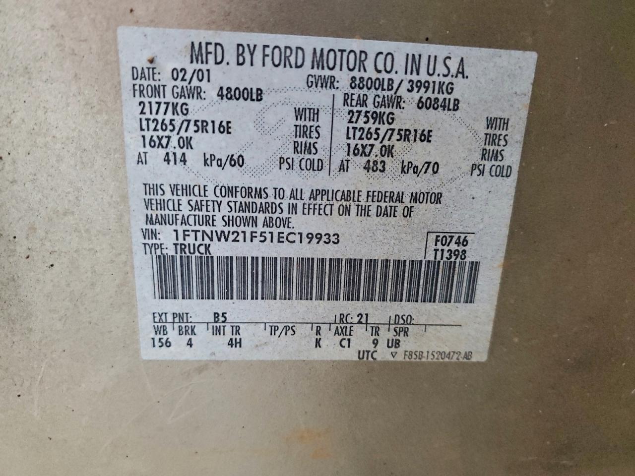 2001 Ford F250 Super Duty