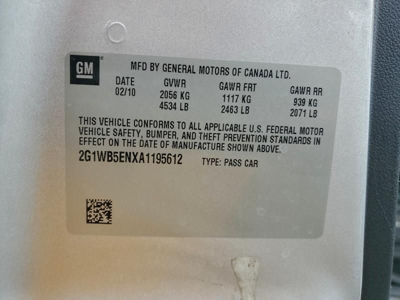 2010 Chevrolet Impala lt