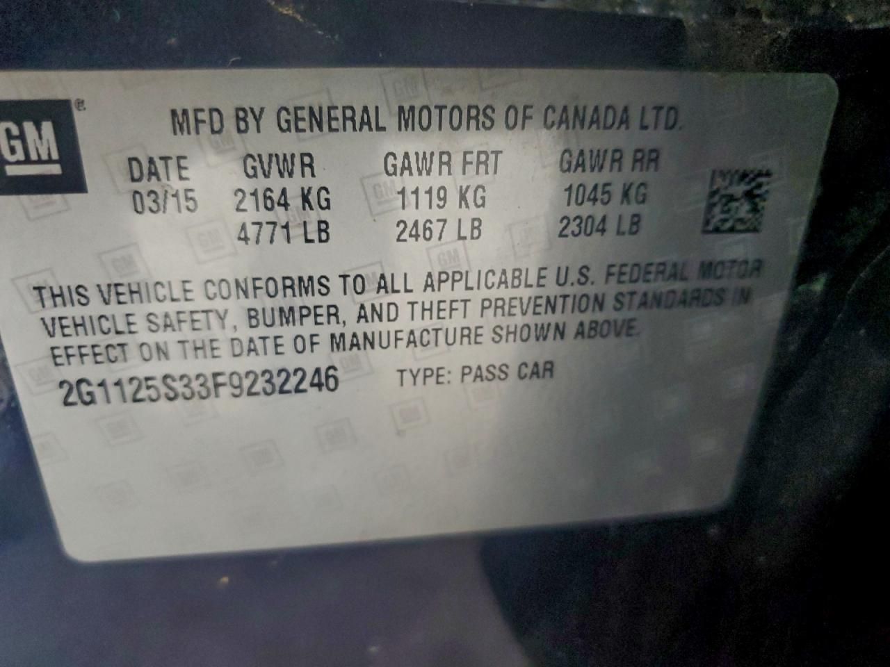 2015 Chevrolet Impala lt