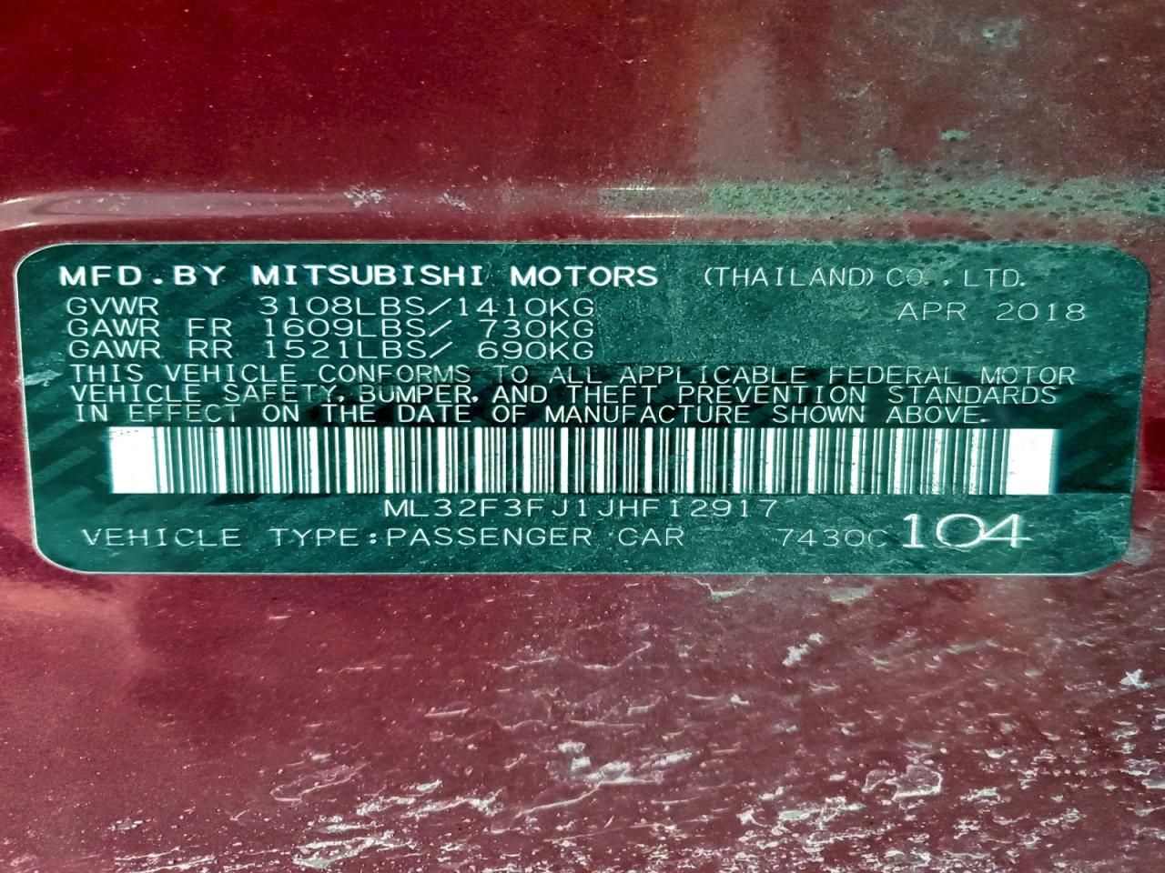 2018 Mitsubishi Mirage G4 es