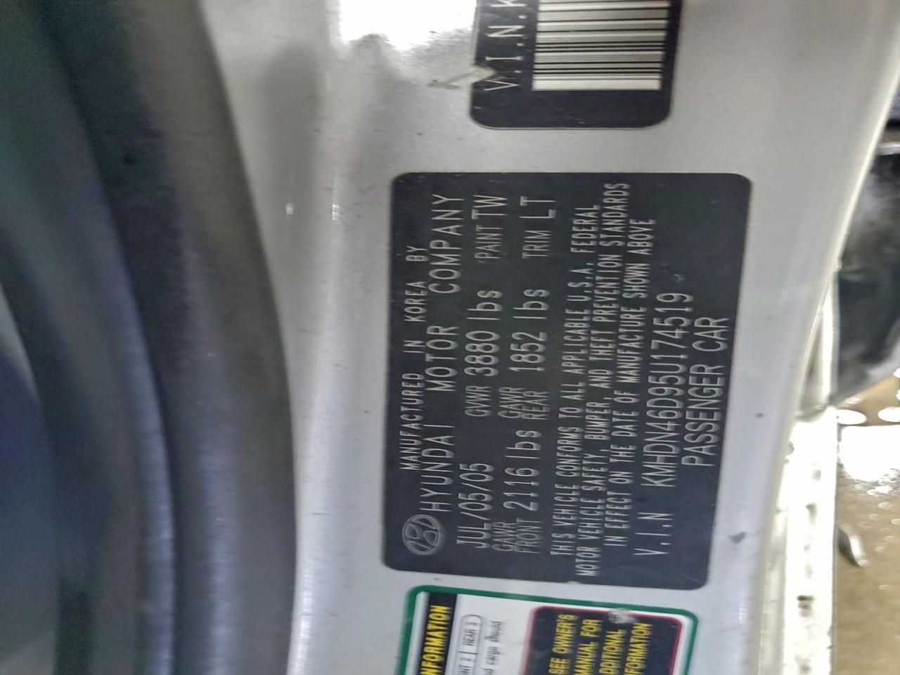 2005 Hyundai Elantra gls