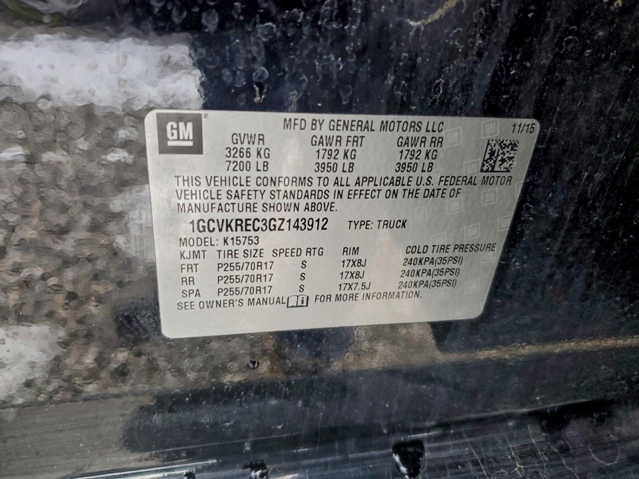 2016 Chevrolet Silverado K1500 LT