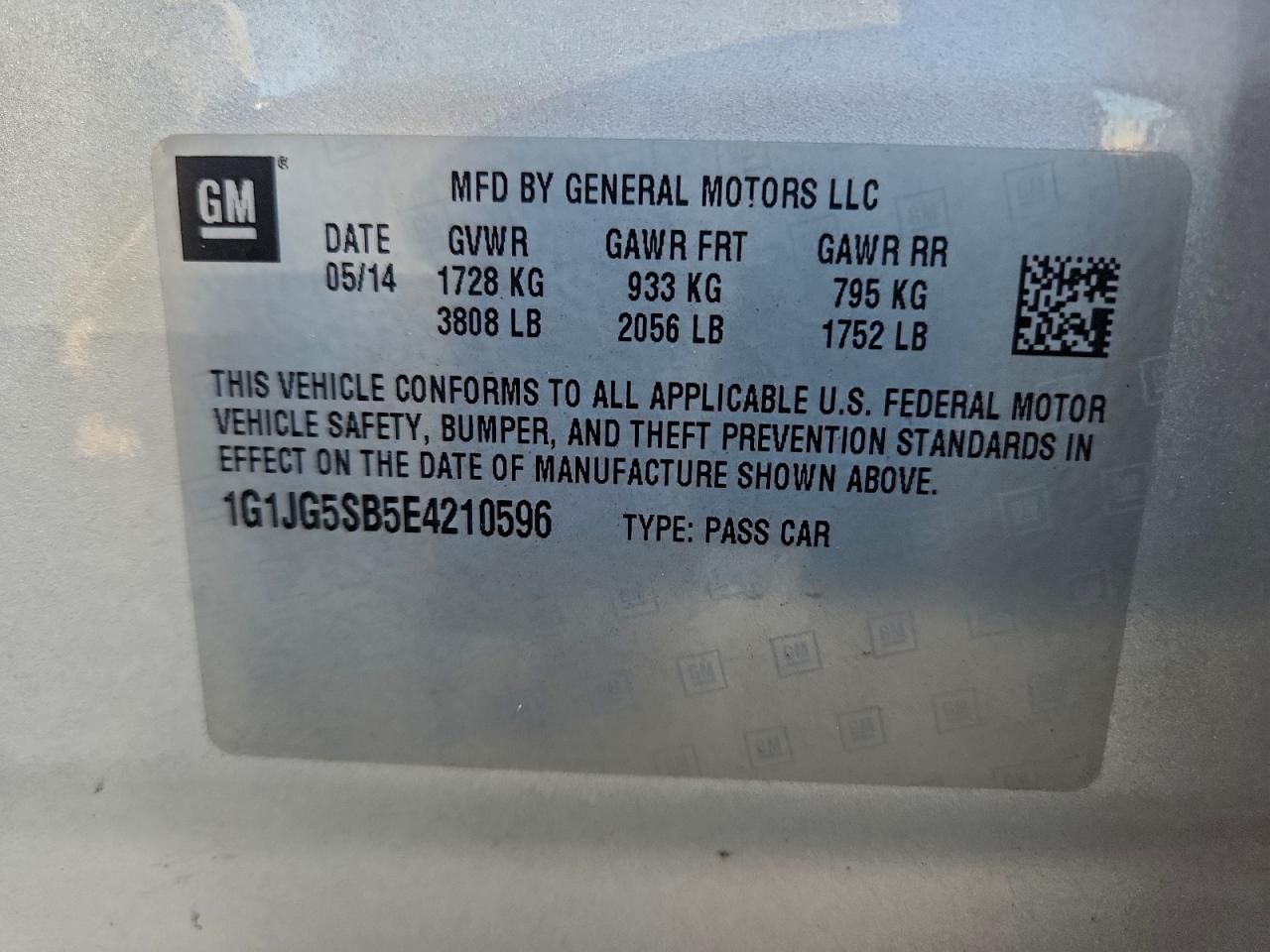 2014 Chevrolet Sonic rs