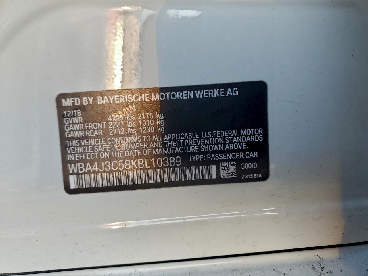 2019 BMW 4 Series Gran Coupe 430i Xdrive