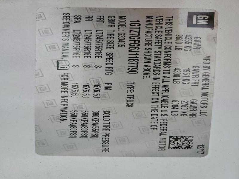 2018 GMC Savana G3500