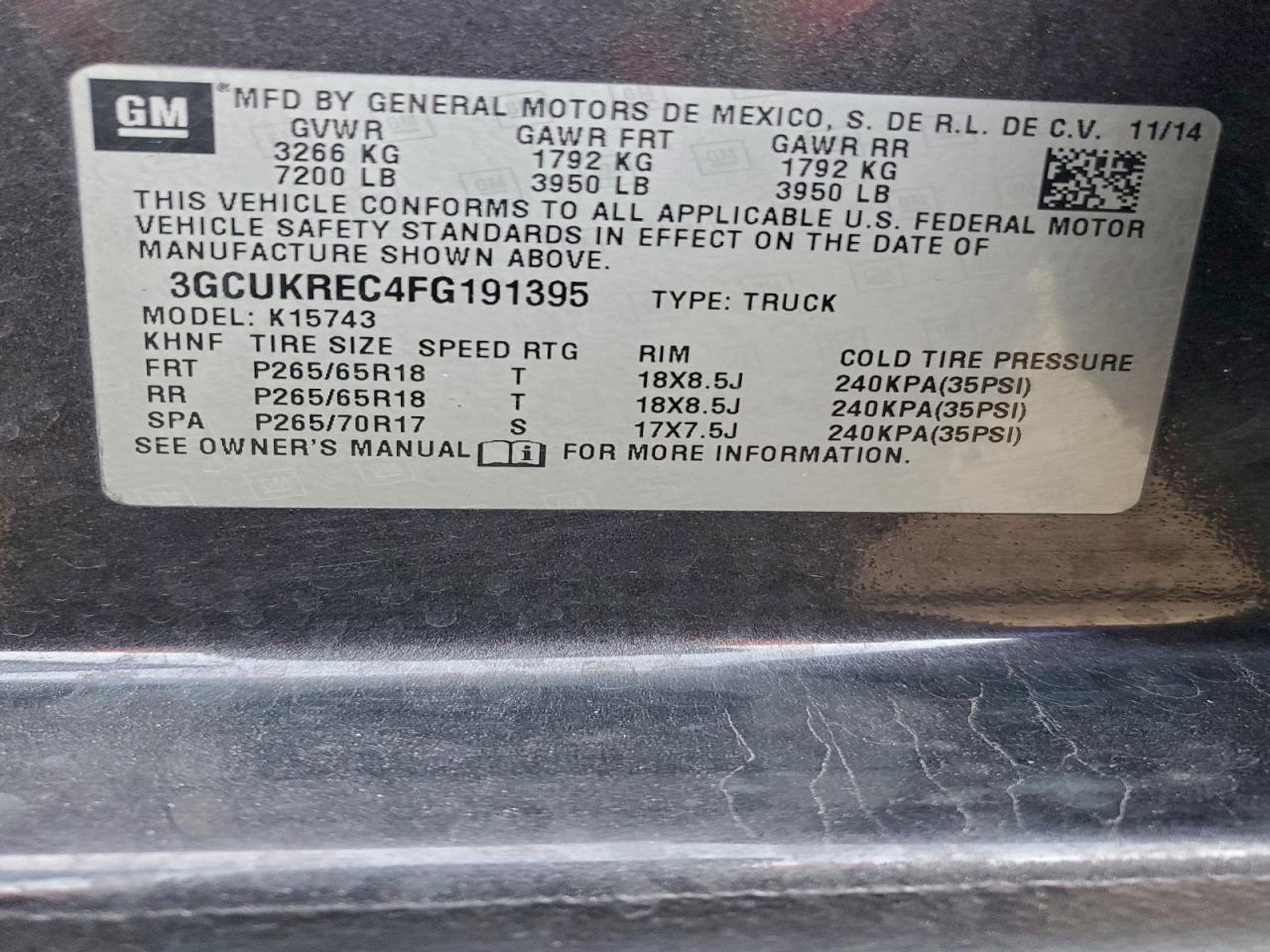 2015 Chevrolet Silverado K1500 LT