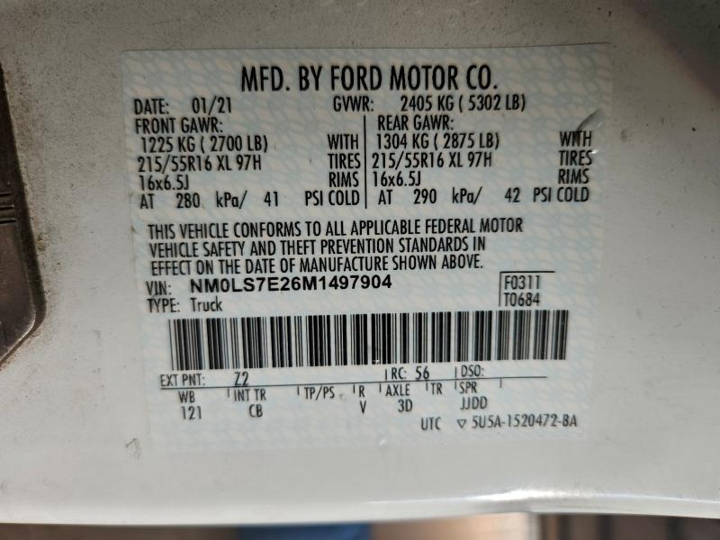 2021 Ford Transit Connect XL Utility / Service Van