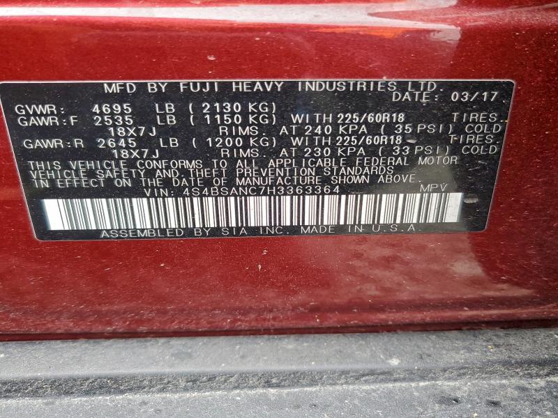 2017 Subaru Outback 2.5i Limited